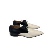 Pre-owned Leather flats Maison Margiela Pre-owned , White , Dames