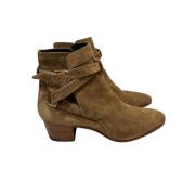 Pre-owned Suede boots Saint Laurent Vintage , Brown , Dames