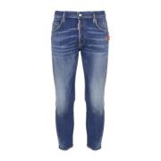 Blauwe Jeans met 98% Katoen Dsquared2 , Blue , Heren