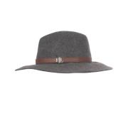 Dames wollen hoed met metalen logo Ralph Lauren , Gray , Dames