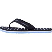 Stijlvolle Touw Detail Flip Flops Tommy Hilfiger , Black , Dames