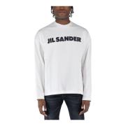 Logo T-Shirt Jil Sander , White , Heren