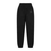 Zwarte Terry Sweatpants met Puff Paint Logo Alexander Wang , Black , D...