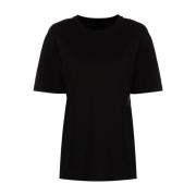 Zwarte Shirts met Puff Logo en Gebonden Hals Alexander Wang , Black , ...