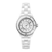 J12 Keramisch Wit High-Tech Horloge Chanel , White , Dames