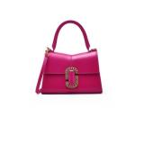 Fuchsia Handtas met Lange Band Marc Jacobs , Pink , Dames