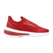 Stijlvolle Casual Sneakers voor Vrouwen Geox , Red , Dames