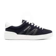 Marineblauwe Panelled Sneakers Moncler , Blue , Heren