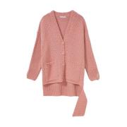 Roze Gebreid Cardigan Mar De Margaritas , Pink , Dames