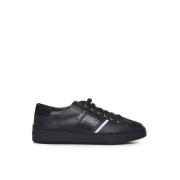 Zwarte Leren Sneakers Bally , Black , Heren