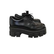 Pre-owned Leather flats Prada Vintage , Black , Dames