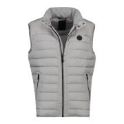 Grijze Bodywarmer met Rits en Knoop Airforce , Gray , Heren