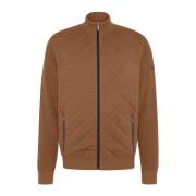 Bruine Geruite Katoenen Cardigan Bugatti , Brown , Heren