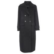 Dubbel Wol Trenchcoat met Gewatteerde Achterkant Max Mara Weekend , Bl...