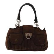 Pre-owned Suede handbags Salvatore Ferragamo Pre-owned , Brown , Dames