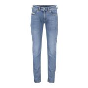 Blauwe Denim 5-Pocket Jeans Diesel , Blue , Heren