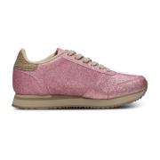 Glitter Sneakers Ydun Icon Woden , Pink , Dames