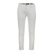 Witte katoenen chino broek Replay , White , Heren