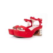 Pre-owned Schoenen Miu Miu Pre-owned , Red , Dames