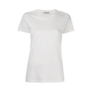 Katoenen T-Shirt, Model: 80C732V8058 Moncler , White , Dames