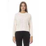 Beige Wol Crew Neck Sweater Baldinini , Beige , Dames