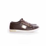 Pre-owned Leather sneakers Dolce & Gabbana Pre-owned , Brown , Dames