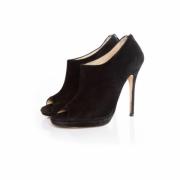 Pre-owned Suede heels Jimmy Choo Pre-owned , Black , Dames