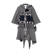 Poncho met capuchon met etnische print Chloé Pre-owned , Gray , Dames