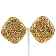 Pre-owned Metal earrings Chanel Vintage , Yellow , Dames