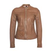 lederen motorjas Dolce & Gabbana Pre-owned , Brown , Dames