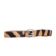 Pre-owned Giraffe Belt Fendi Vintage , Brown , Dames