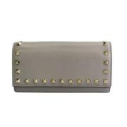 Pre-owned Leather wallets Valentino Vintage , Gray , Dames