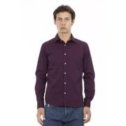 Trendy Bordeaux Katoenen Shirt Baldinini , Purple , Heren