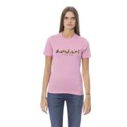 Trendy Roze Katoenen Tops T-Shirt Baldinini , Pink , Dames