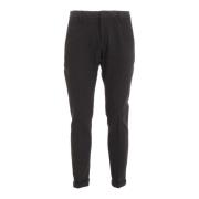 Grijze Marled Business Broek Dondup , Black , Heren