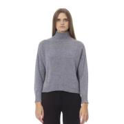 Elegant Volcano Neck Sweater Baldinini , Gray , Dames