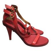 Pre-owned Leather sandals Chloé Pre-owned , Red , Dames