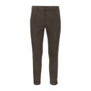 Gaubert - Slim-fit Gabardine Broek Dondup , Brown , Heren