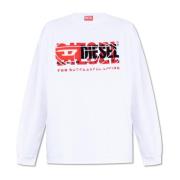 S-Baxt-N1 sweatshirt met logo Diesel , White , Heren