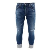 Stijlvolle Slim-Fit Denim Jeans Dsquared2 , Blue , Heren