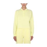 Polo shirt met geborduurd logo Helmut Lang , Yellow , Dames