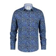 Blauw Geprint Casual Overhemd A fish named Fred , Blue , Heren