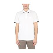 Polo With Logo Patch C.p. Company , White , Heren