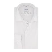 Witte Shirtjurk met Slim Fit Seidensticker , White , Heren