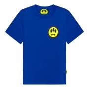 Logo Katoenen T-Shirt met Reflecterend Label Barrow , Blue , Heren