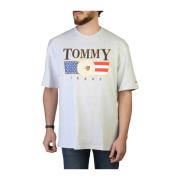 Heren T-shirt met korte mouwen van katoen Tommy Hilfiger , Gray , Here...
