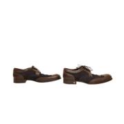 Pre-owned Leather flats Louis Vuitton Vintage , Brown , Dames