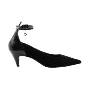 Velvet schoen met enkelband detail Rochas , Black , Dames