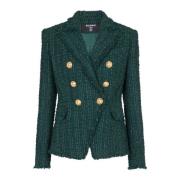 Tweedjas met 6 knopen Balmain , Green , Dames