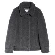 Grijze Alpaca en Wol Korte Jas Max Mara , Gray , Dames